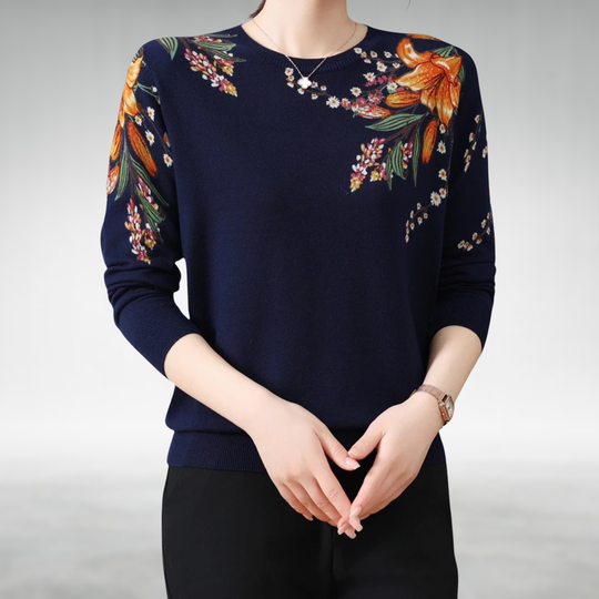 Alannah™ Floral Knit Comfort Sweater